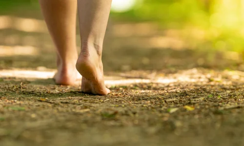 Walking barefoot